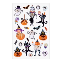 Autocolantes Halloween toupeiras com volume - 1 folha