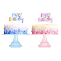 Vela colorida de Feliz Aniversário 10 x 7,5 cm - PME - 1 peça