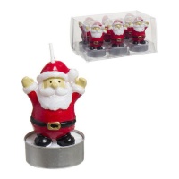Vela Pai Natal 6 cm - 6 unidades