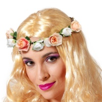 Bandolete de flores em tons pastel