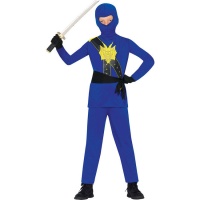 Fato de guerreiro ninja azul para rapaz