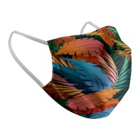 Máscara higiénica tropical reutilizável para adultos.