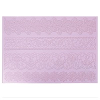 Molde de silicone rectangular com várias bordas 37,3 x 26,6 cm - Artis decor