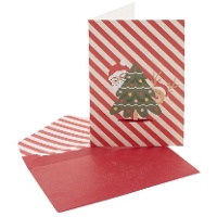 Cartão de felicitação natalina com Papai Noel variados - 1 unidade