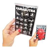 Cartão postal do Kamasutra com 3 preservativos