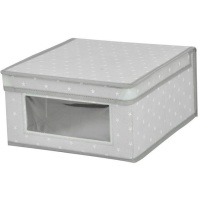 Cesto de roupa dobrável de 31 x 28 x 15 cm com janela em estrela