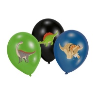 Balões de látex Dinossauro Pré-Histórico 27,5 cm - Amscan - 6 peças