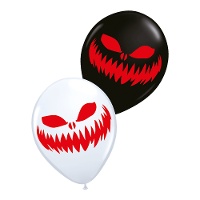 Balões de látex de Rosto Sinistro de 30 cm - 6 unidades