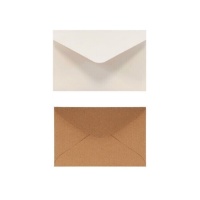 Envelopes de papel 11,51 x 17,8 cm - 50 unidades.