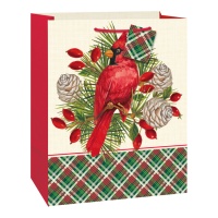 Saco de Natal decorado para prendas 33 x 26,5 x 14 cm