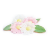 Bolachas de flores silvestres com folhas - Scrapcooking - 6 unid.