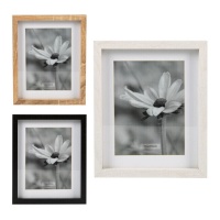 Moldura fotográfica 15 x 20 cm Preto e branco Flor