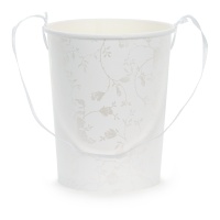 Cubo para flores de papel com design floral de 13 cm