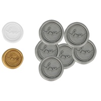 Selos adesivos para lacre de cera da Love 3 cm - 8 unidades
