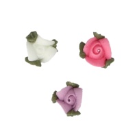 Figuras de açúcar rosa com folhas - FunCakes - 16 unid.