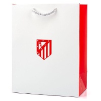 Bolsa de presente branca do Atlético de Madrid 23 x 18 x 10 cm