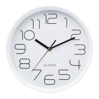 Relógio de parede branco com números grandes 28 cm - DCasa