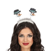 Bandolete boneco de neve com lantejoulas