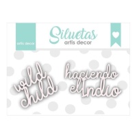 Criança selvagem e Fazendo o índio Chipboard - Artis decor - 2 unidades