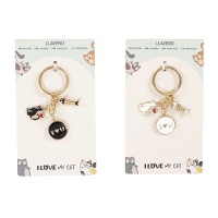 Chaveiro de gato I love you - 1 unidade