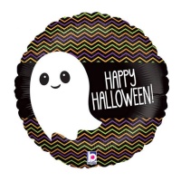 Balão redondo Happy Halloween Ghost 35 x 35 cm - Grabo