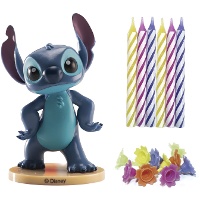 Figura para bolo do Stitch com velas - 21 unidades
