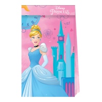Sacos de papel Disney princesa Cinderela e Rapunzel - 4 pcs.