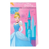 Sacos de papel das princesas Disney Cinderela e Rapunzel - 4 unid.