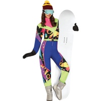 Fantasia de esquiadora com design para mulher