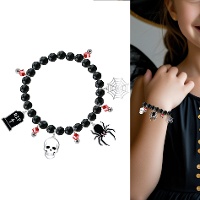 Pulseira de Halloween com figuras negras