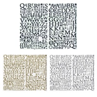 Autocolantes de letras com purpurinas - 2 folhas