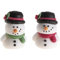 Figuras de açúcar de boneco de neve 3D - Dekora - 48 unidades