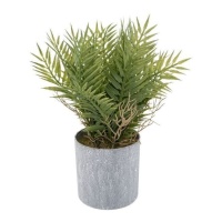 Planta artificial com vaso cinzento 25 x 20 cm