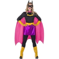 Fato de herói morcego cor-de-rosa para mulher