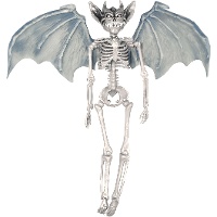 Pingente de esqueleto vampiro com asas de 40 cm