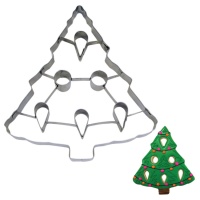 Cortador de árvores de Natal com ornamentos de 19 x 18 cm - Creative Party
