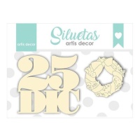 25 de Dezembro Chipboard - Artis decor - 2 unidades