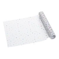 Caminho de mesa de 35 cm com luas e estrelas - 9 m