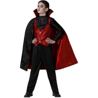Fato de conde vampiro com capa para criança