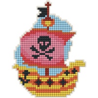 Íman de navio pirata com pintura de diamantes - Coleção D art