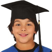 Birrete de graduado de tela infantil