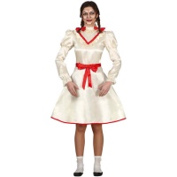 Fato de boneca diabólica com vestido curto para adolescentes