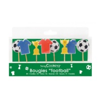 Velas de futebol - Scrapcooking - 8 unidades