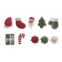 Figuras de Natal sortidas de açúcar - Dekora - 24 pcs.