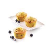 Molde de silicone para muffins 17,5 x 30 cm - Silikomart - 6 cavidades