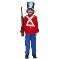Fato de soldado de lata vermelho para crianças