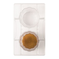 Molde ondulado para chávenas de chocolate - Decora - 2 cavidades