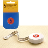 Fita métrica de costura 2,00 m x 1,4 cm automática branca - Pónei
