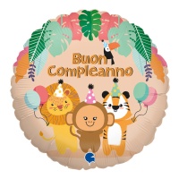 Buon Compleanno Balão Giungla 46 cm - Grabo