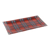 Prato axadrezado tartan 26 x 14 cm